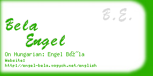 bela engel business card